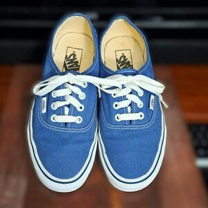 Classic Navy Vans Authentic Sneakers - Excellent Condition Unisex Like New